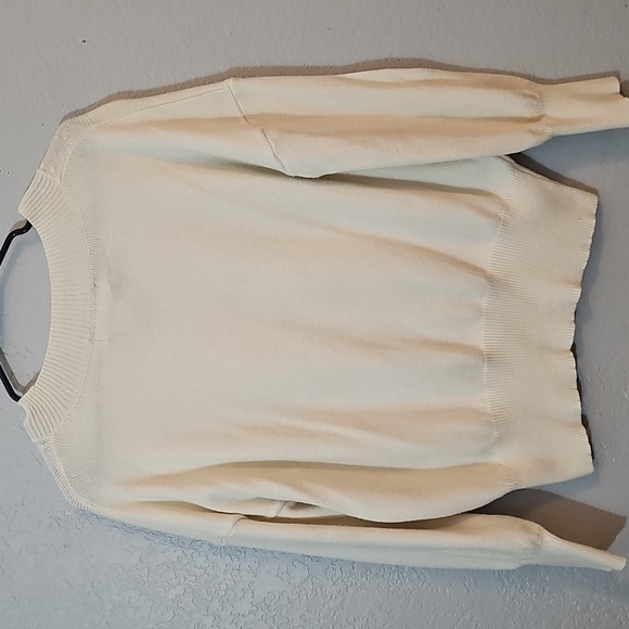 Philosophy/Anthropologie Cream V-Neck Sweater - Womens Size Medium - Picture 7 of 7